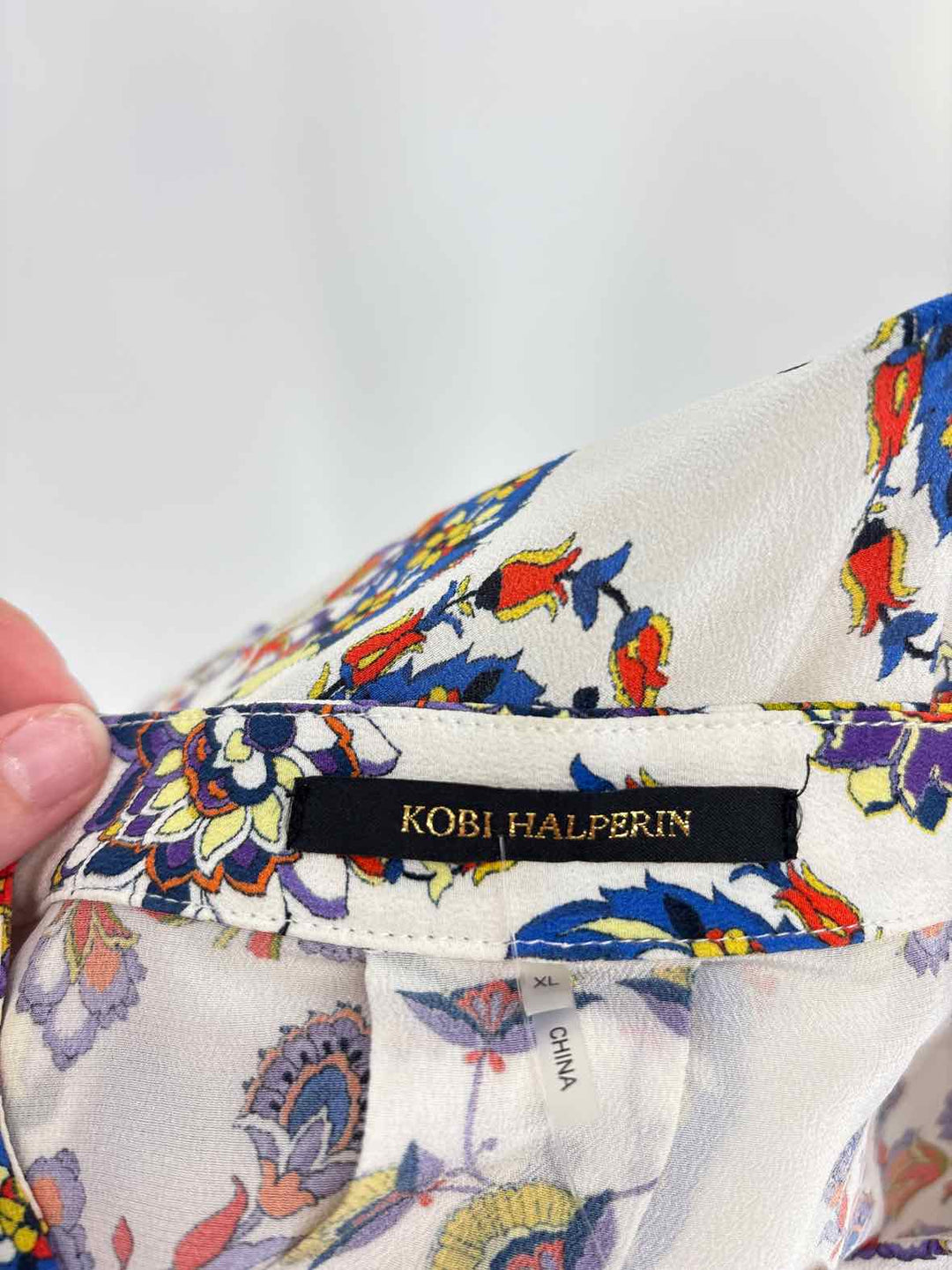 Size XL KOBI HALPERIN White Print Shirt