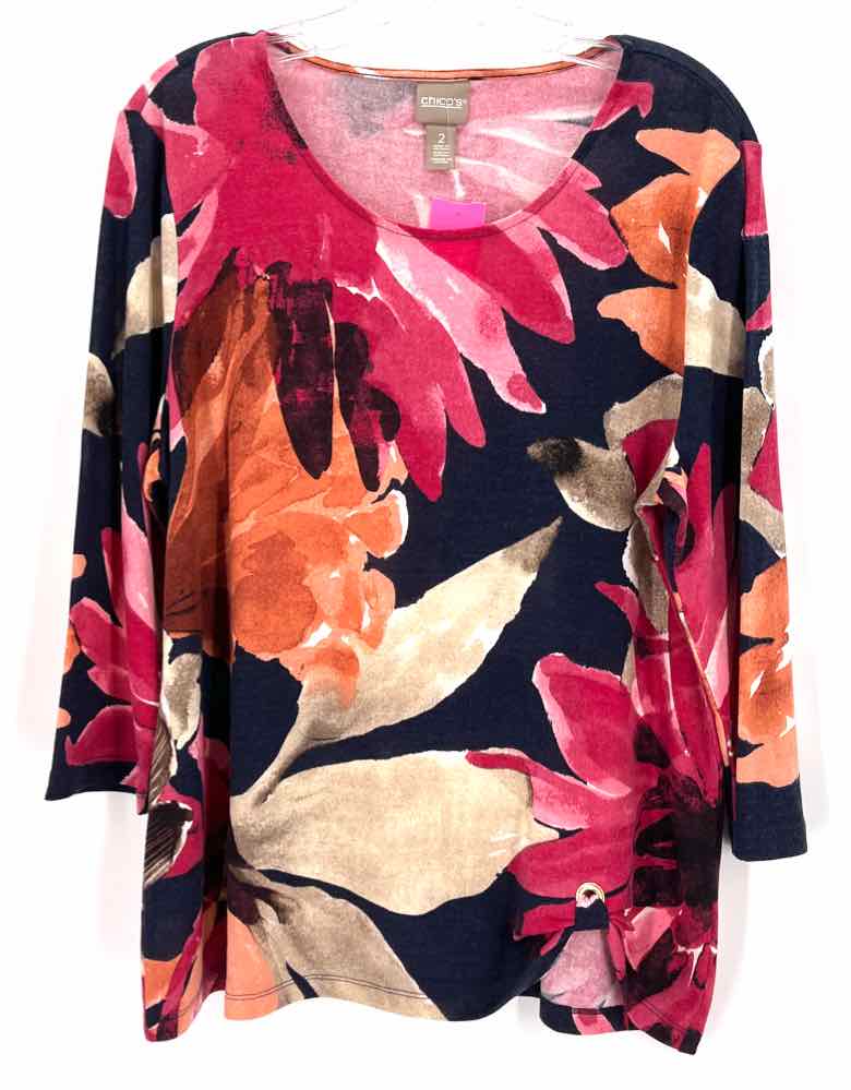 Size 2 Chico's Multi-Color Shirt