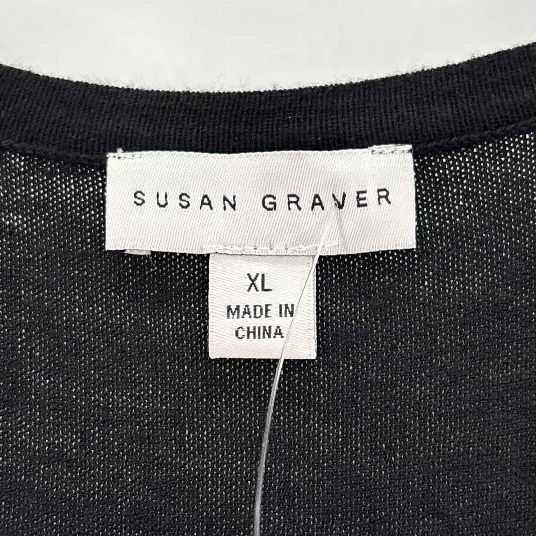 Size XL SUSAN GRAVER Black Knit Sweater