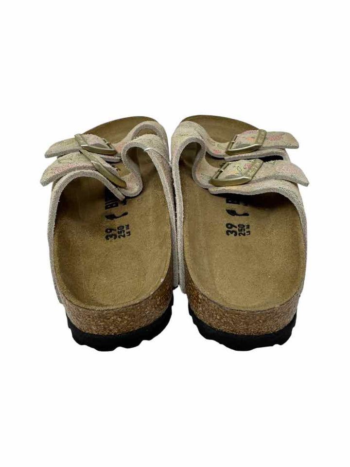 Shoe Size 39 Birkenstock TAN PRINT Sandals