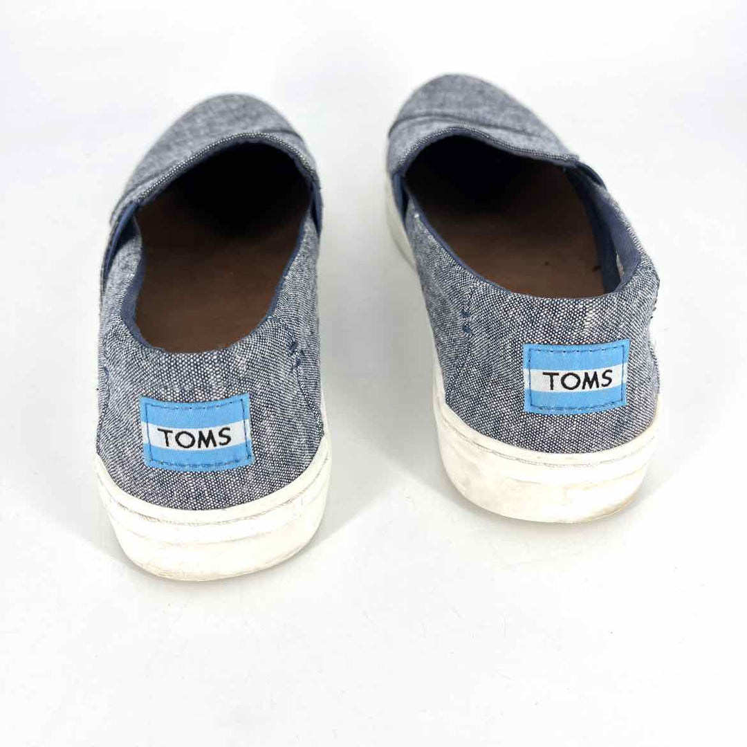 Shoe Size 8.5 Toms Blue Denim Flats