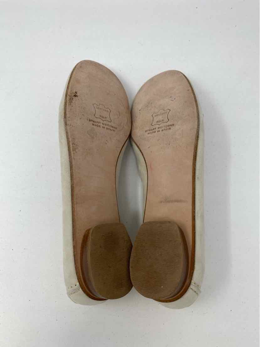 Shoe Size 8 Stuart Weitzman Cream Suede Flats