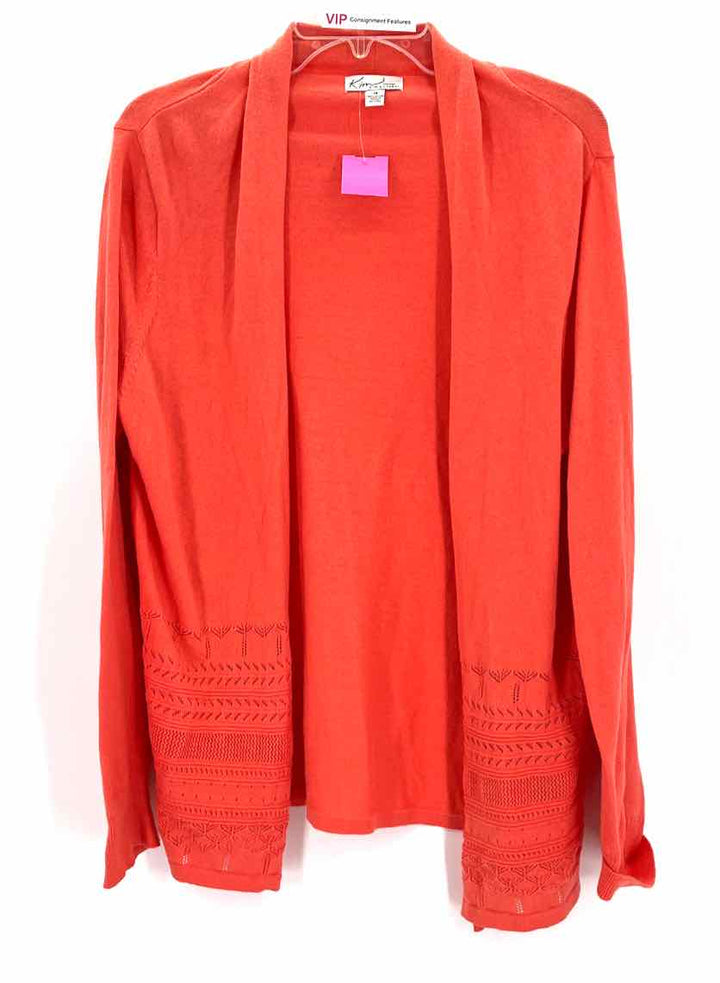 Size M KIM ROGERS Orange Knit Sweater