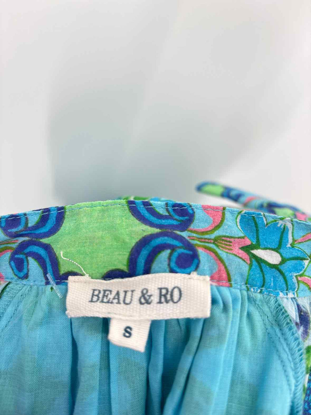 Size S ENTRO Blue Print Dress