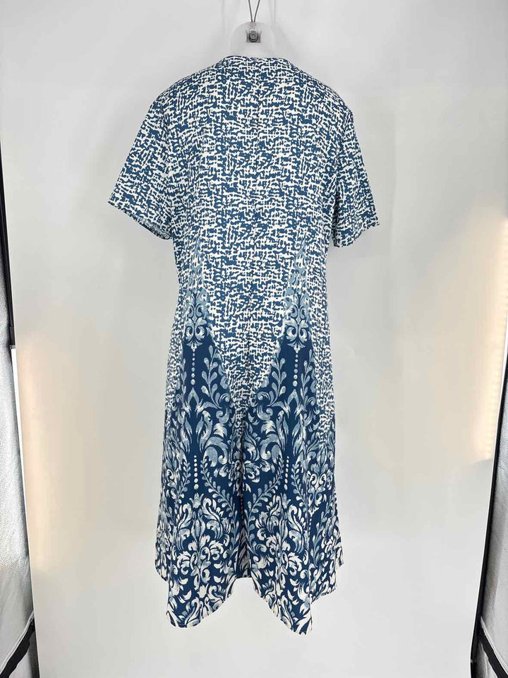 Size XL Blue Print Dress