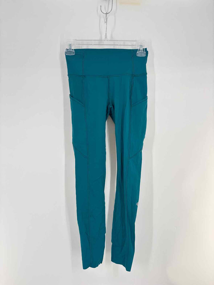 Size 4 Lululemon Turquoise Leggings