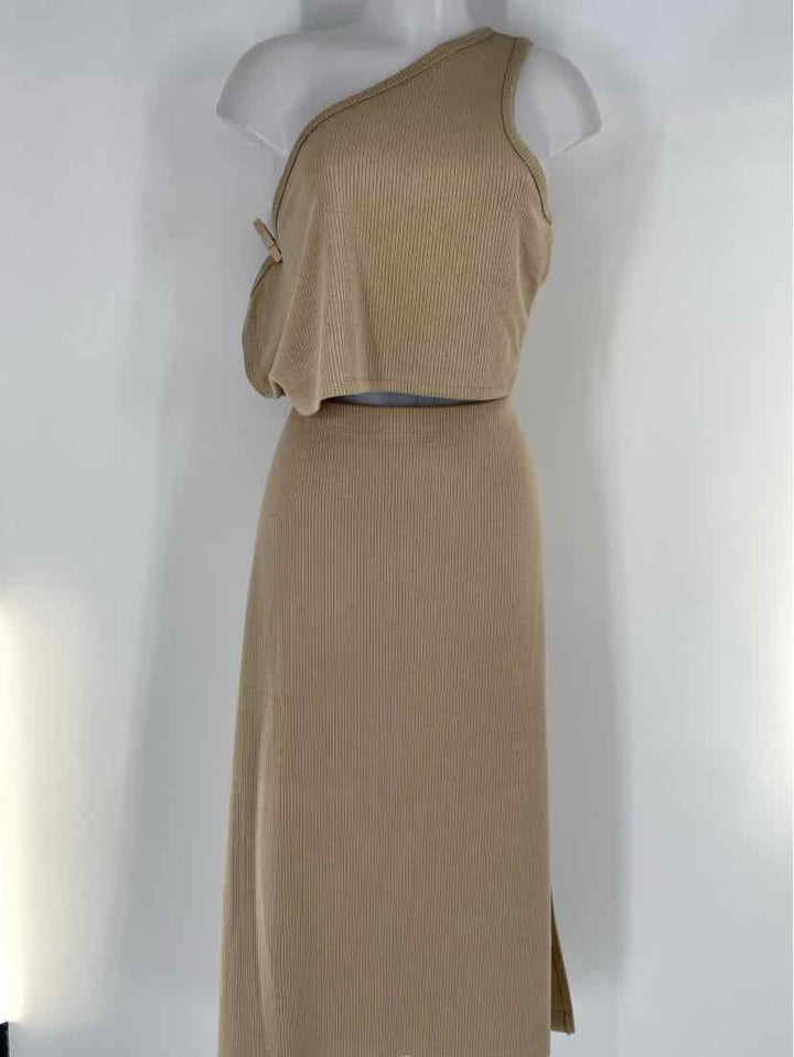 Size L/XL Banana Republic Tan Knit 2 PC Dress