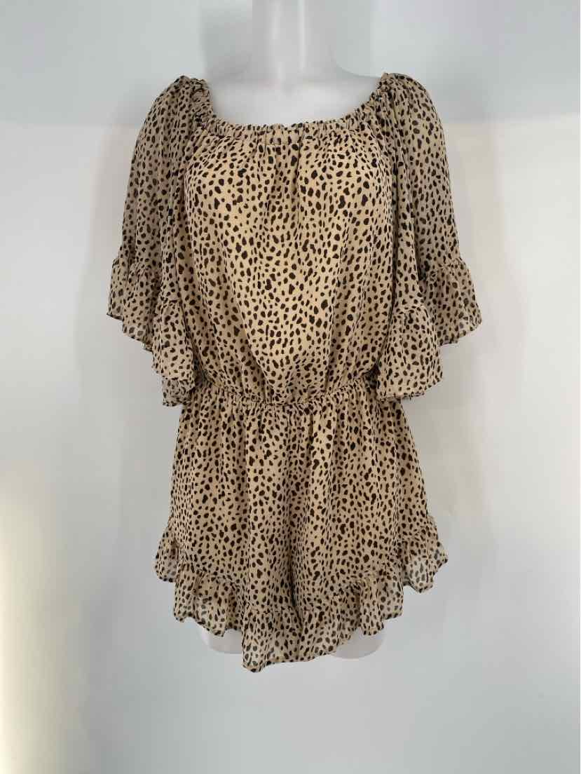 Size M EE:SOME Brown Print Dress