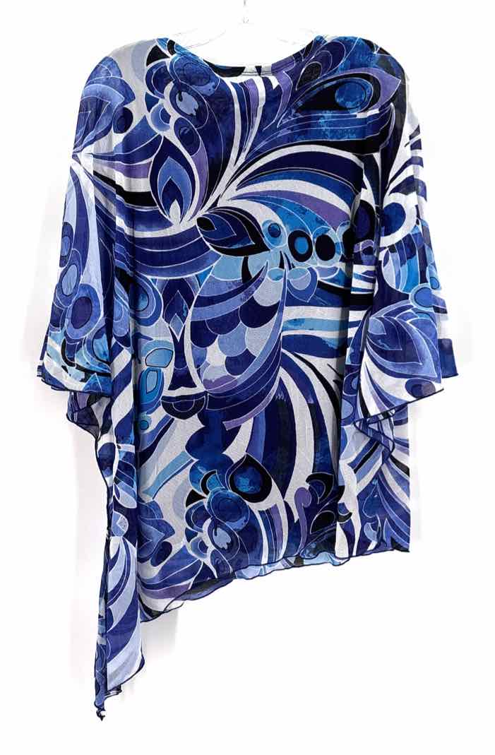 Size L Chico's Blue Print Shirt