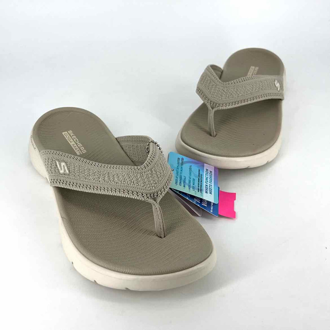 Shoe Size 8 Sketchers Taupe Knit Sandals