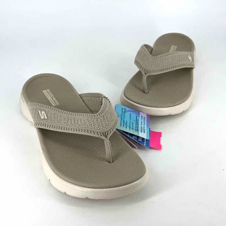 Shoe Size 8 Sketchers Taupe Knit Sandals