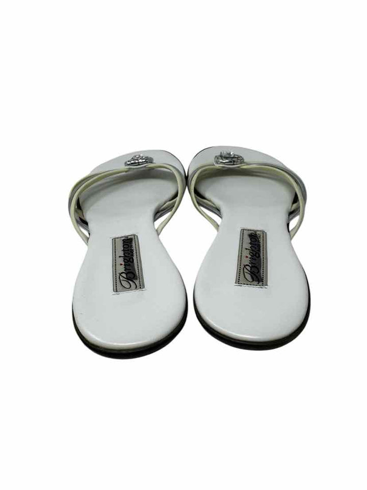Shoe Size 7 BRIGHTON White Leather Sandals