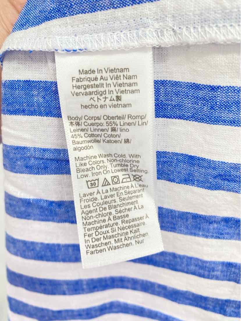 Size XL J Crew Blue Print Shirt