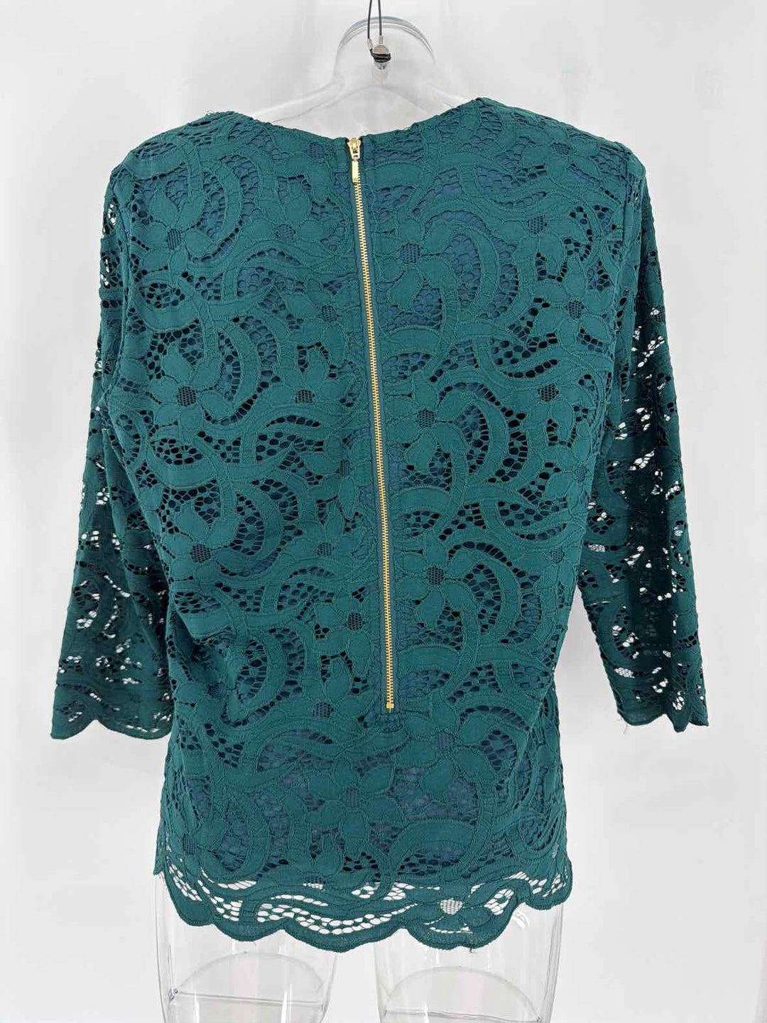 Size XL NANETTE LEPORE Green Lace Shirt