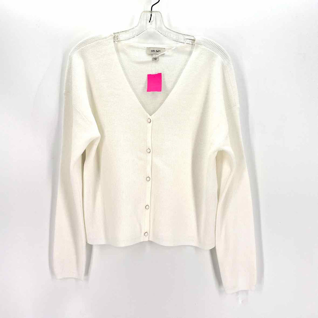 Size L ON 34TH Ivory Knit Sweater