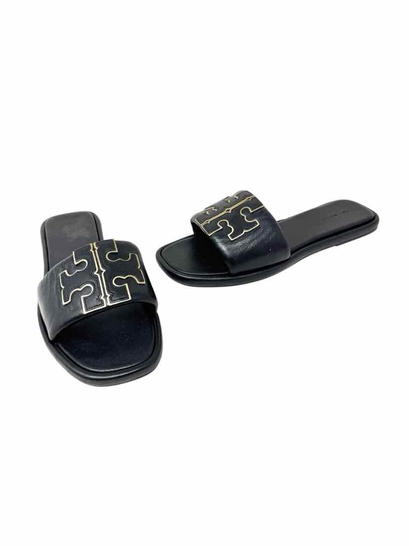 Shoe Size 9.5 Tory Burch Black Leather Sandals