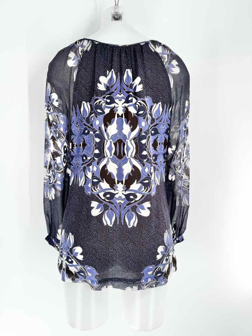 Size 6 Tory Burch Blue Shirt