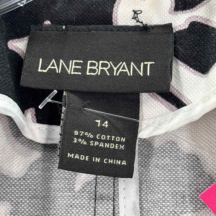 Size 14 LANE BRYANT Black Print Shirt
