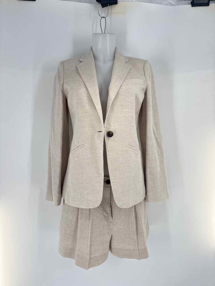 Size 2 Banana Republic Tan Linen 2 PC Dress