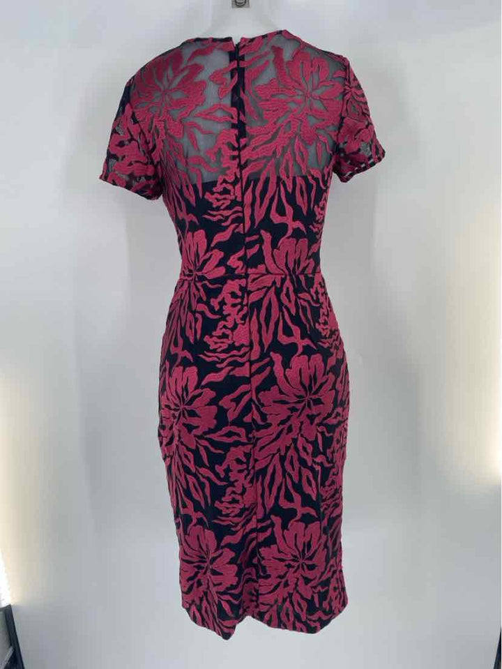 Size 8 DAVID MEISTER Purple Print Dress