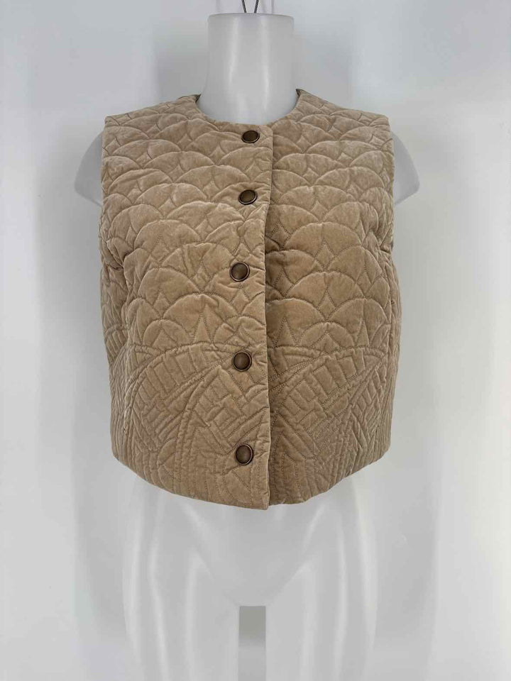 Size S Banana Republic Tan Velour Vest