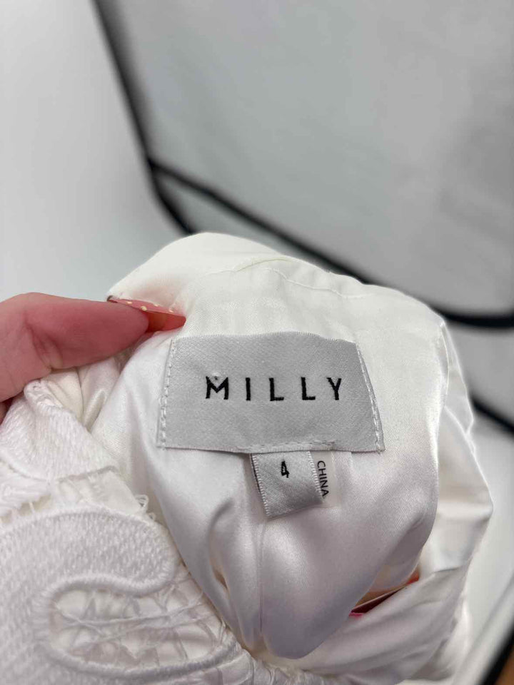 Size 4 MILLY White Lace Dress