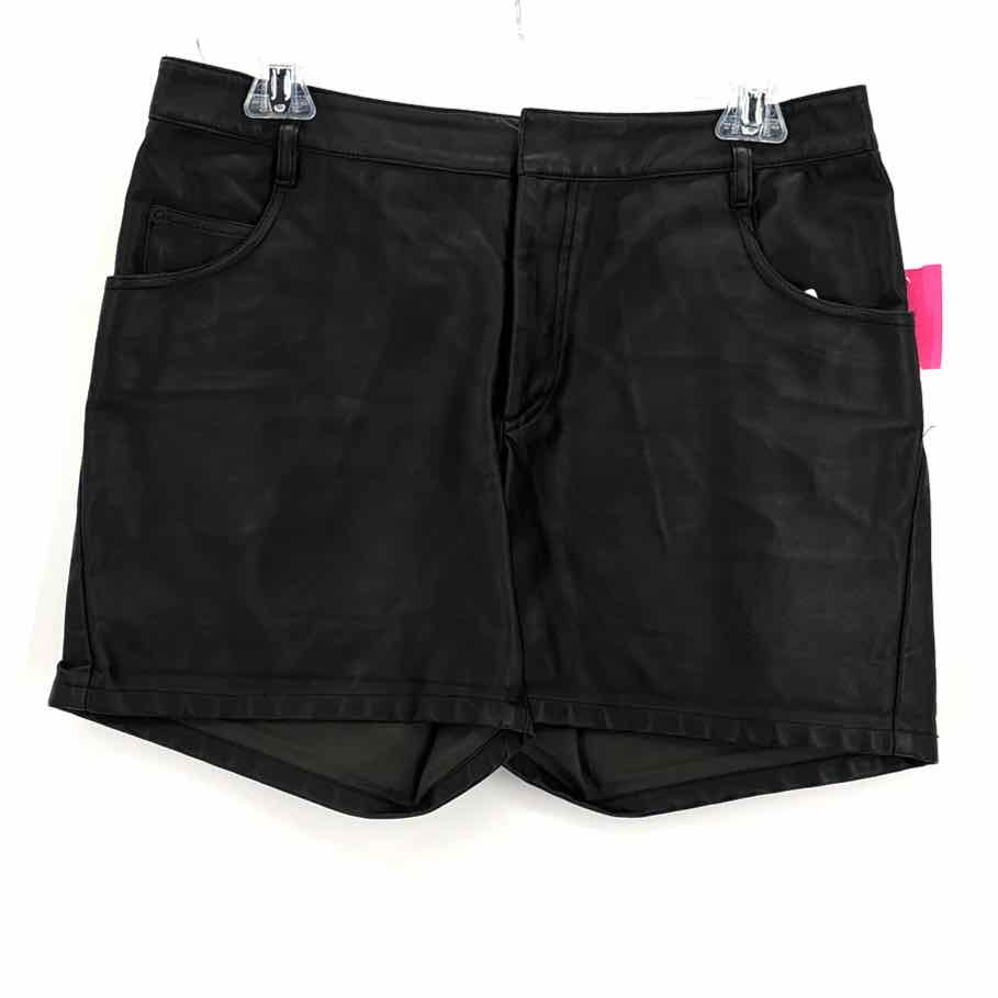 Size 4 Black Faux Leather Shorts