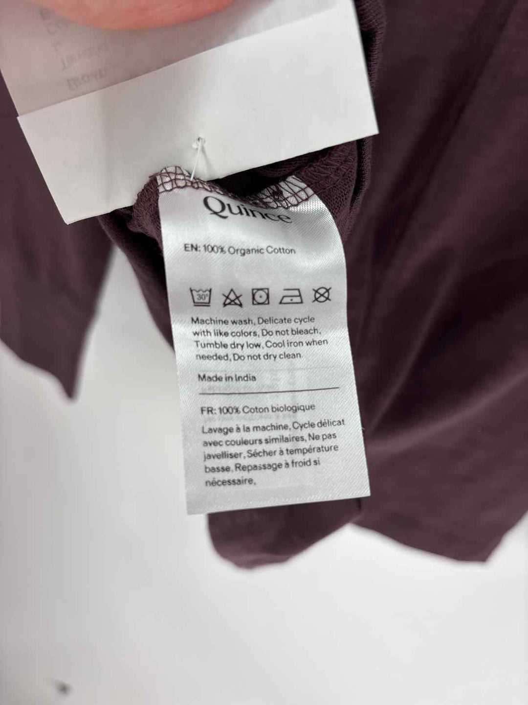 Size L QUINCE Purple Cotton Shirt