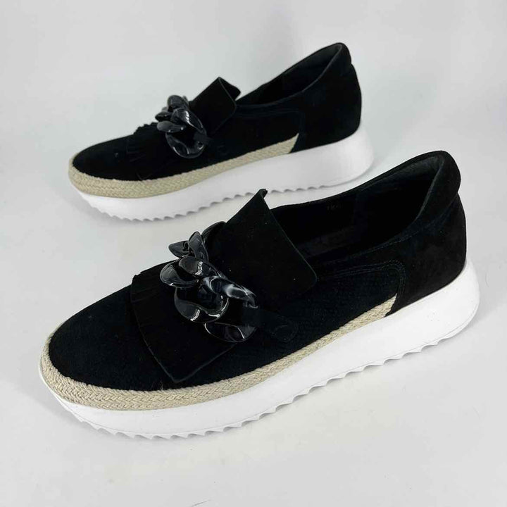Shoe Size 7.5 VAN ELI Black Suede Flats