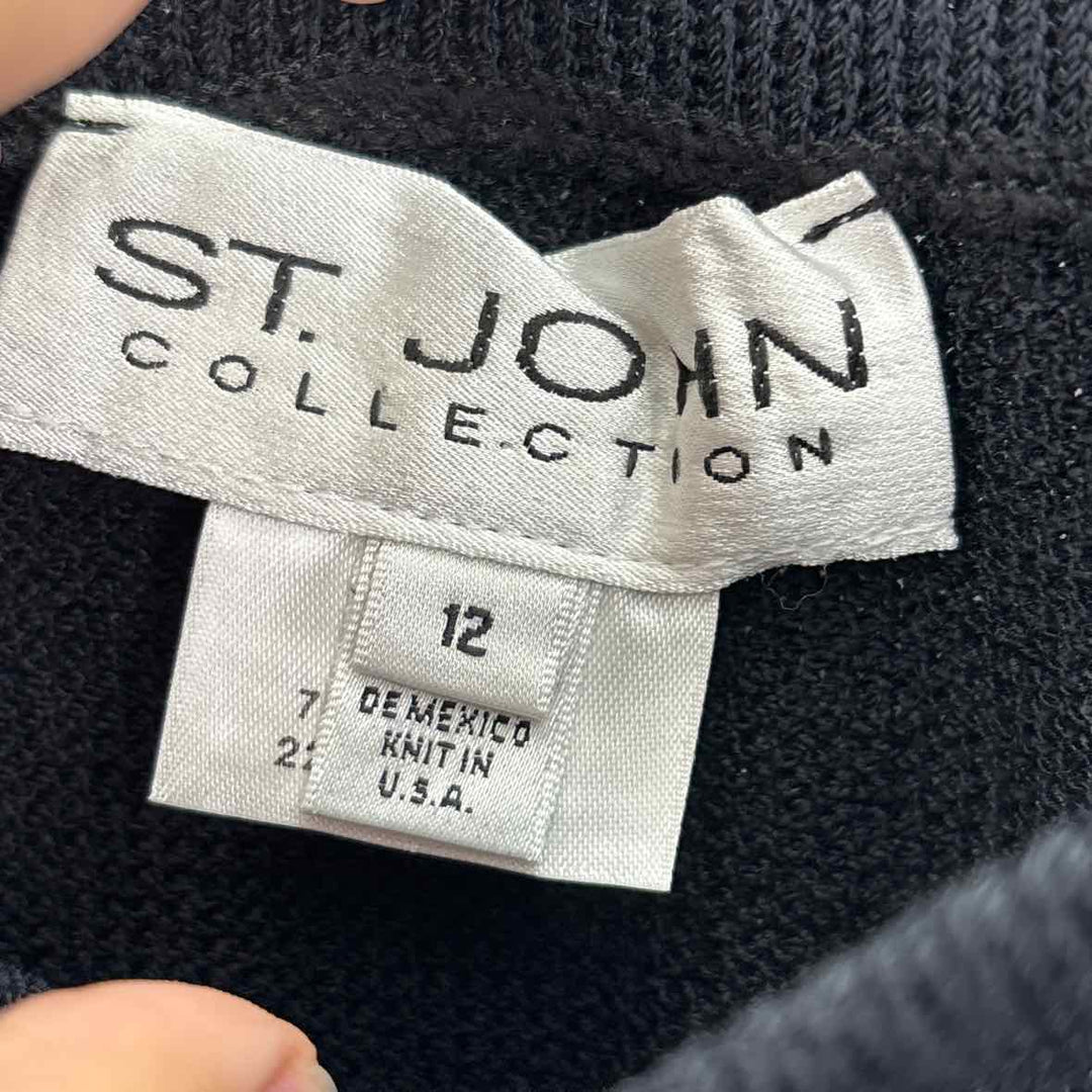 Size 12 ST JOHN Navy Knit Skirt