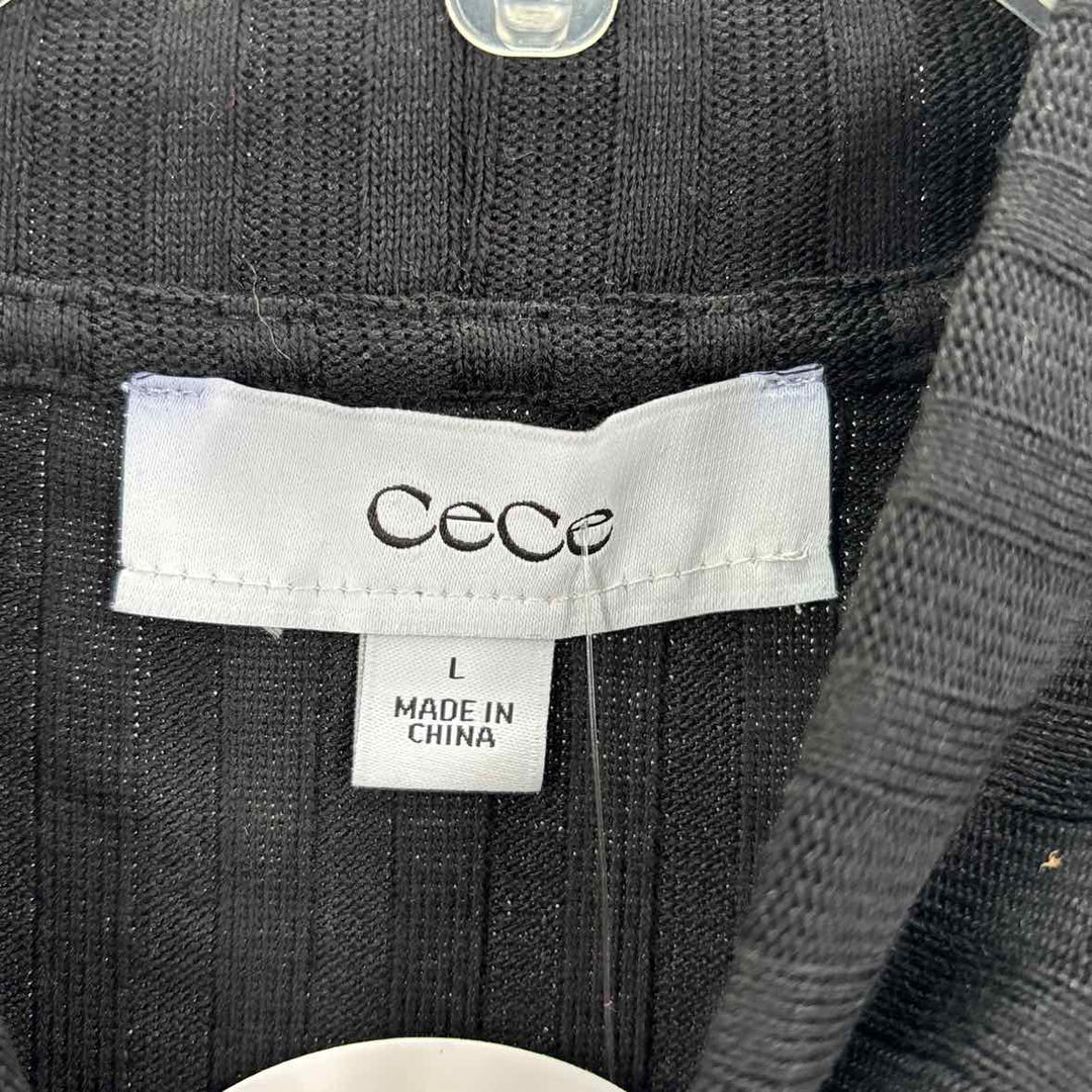 Size L CECE Black Knit Shirt
