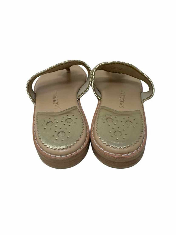 Shoe Size 9.5 JACK Gold Leather Sandals