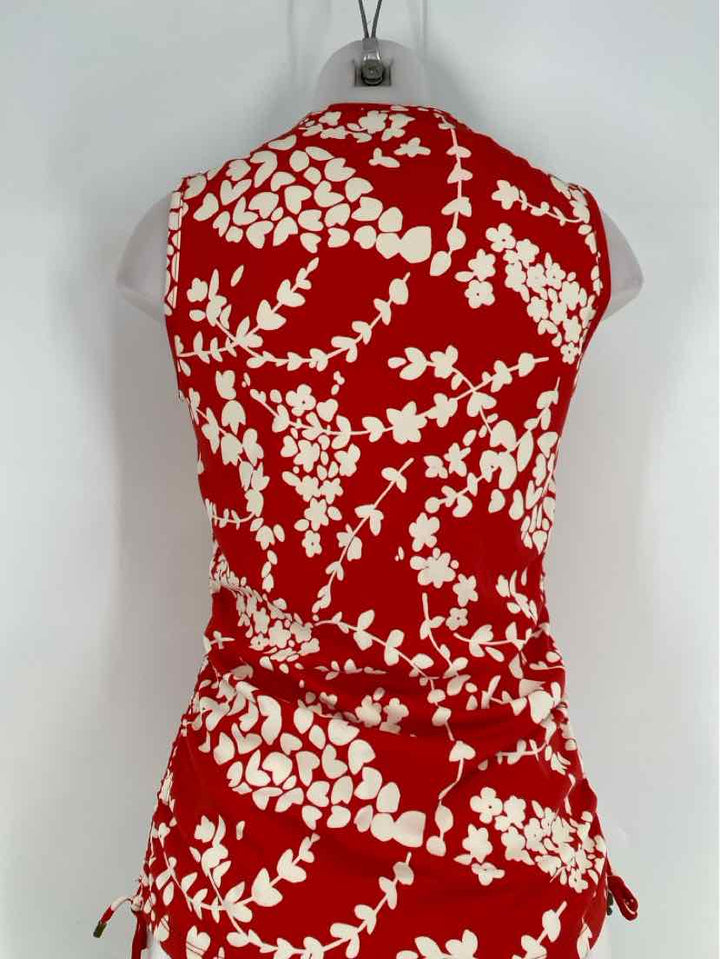 Size M Michael Kors Red Print Shirt