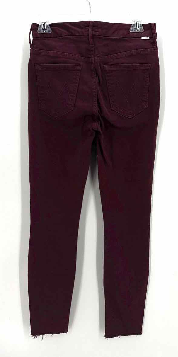 Size 26 MOTHER Burgundy Pants