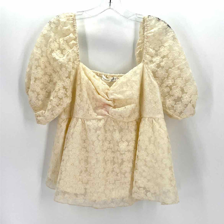 Size XL ALTAR'D STATE Ivory Lace Shirt