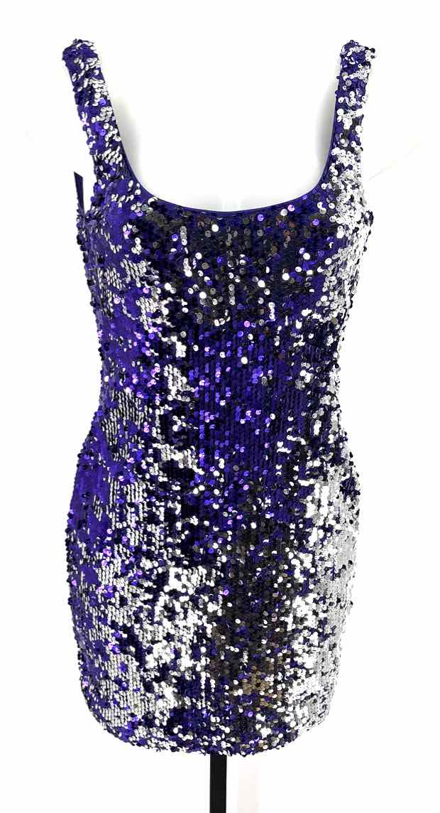Size M Purple Sequined Dress