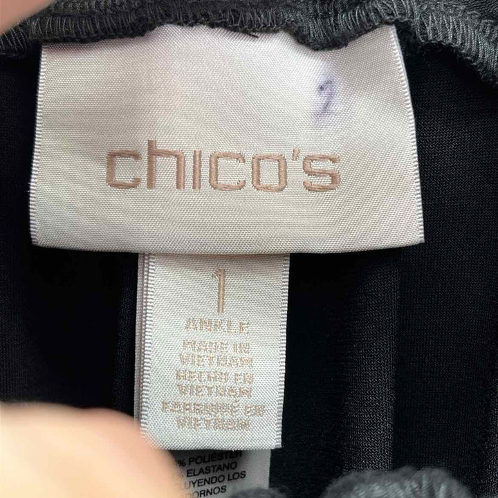 Size M Chico's Black Knit Pants