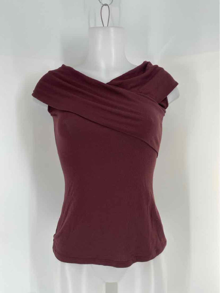 Size Petite THEORY Burgundy Shirt