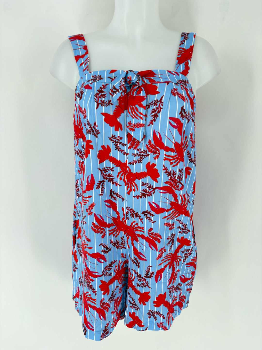 Size XS Blue Print Romper