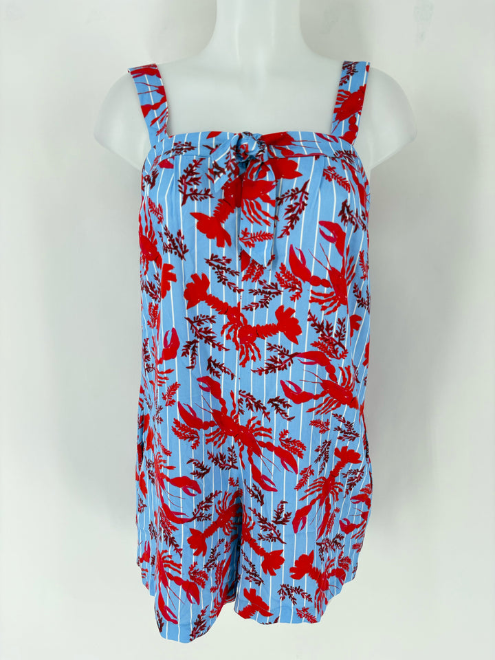 Size XS Blue Print Romper