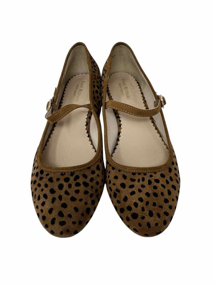 Shoe Size 8.5 ISAAC MIZRAHI Brown Print Flats
