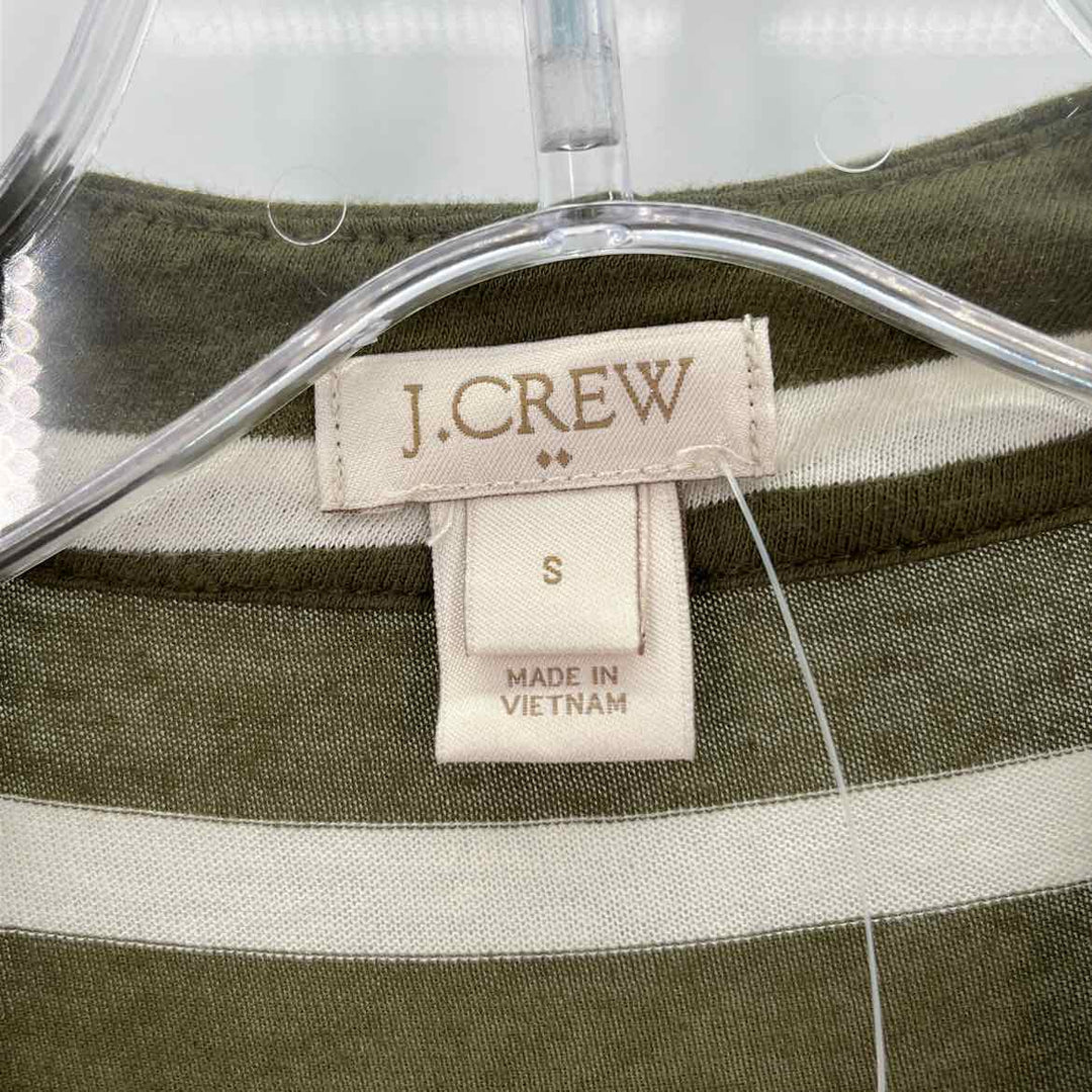 Size S J Crew Green Print Cardigan