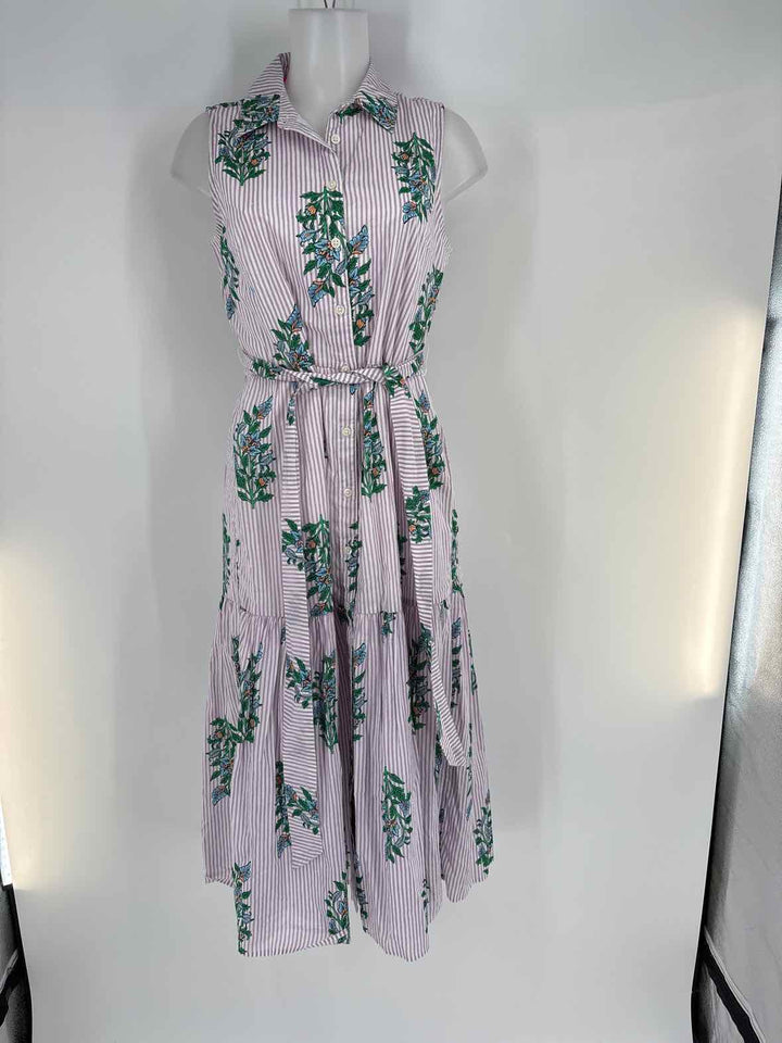 Size 6 J Crew Purple Print Dress