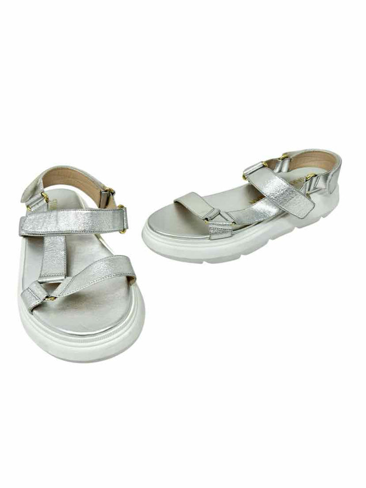 Shoe Size 6.5 Stuart Weitzman Silver Sandals