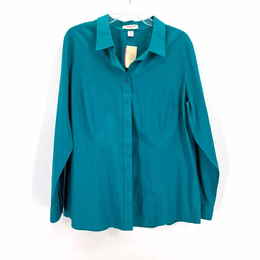 Size 1X Coldwater Creek Teal Shirt