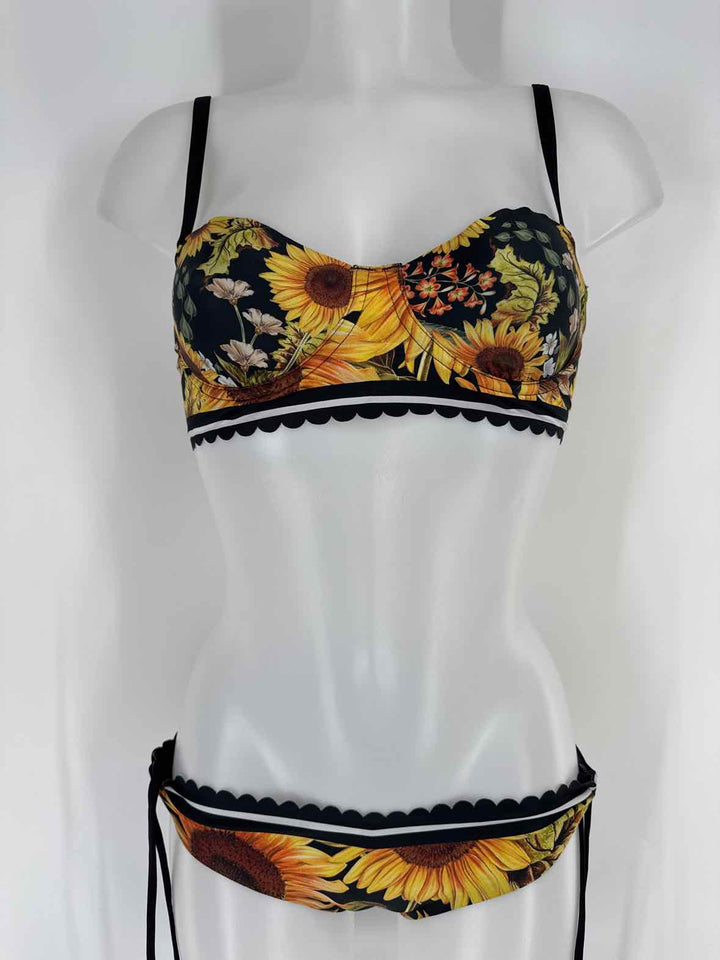 Size M Black Print Swimsuit