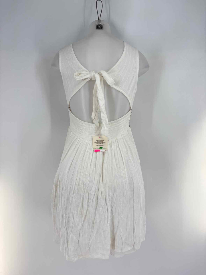 Size M Beige Print Dress
