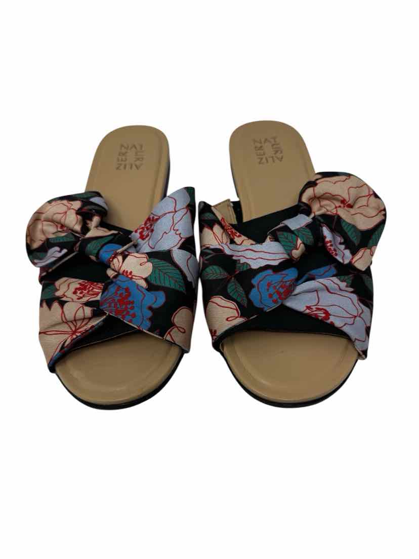 Shoe Size 9.5 Naturalizer Navy Sateen Sandals
