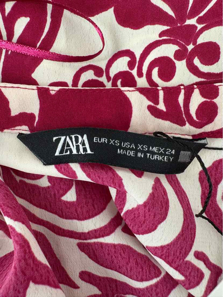 Size XS ZARA Purple Print Shirt