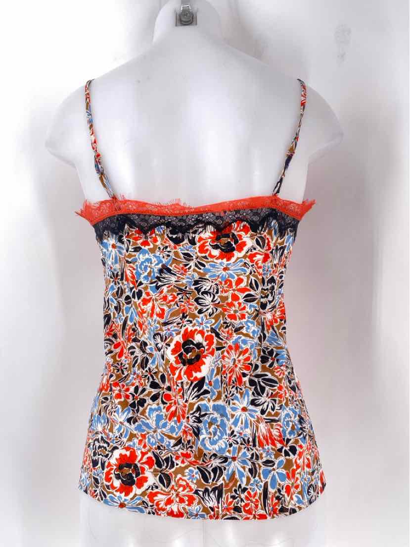 Size 4 VERONICA BEARD Orange Silk Shirt